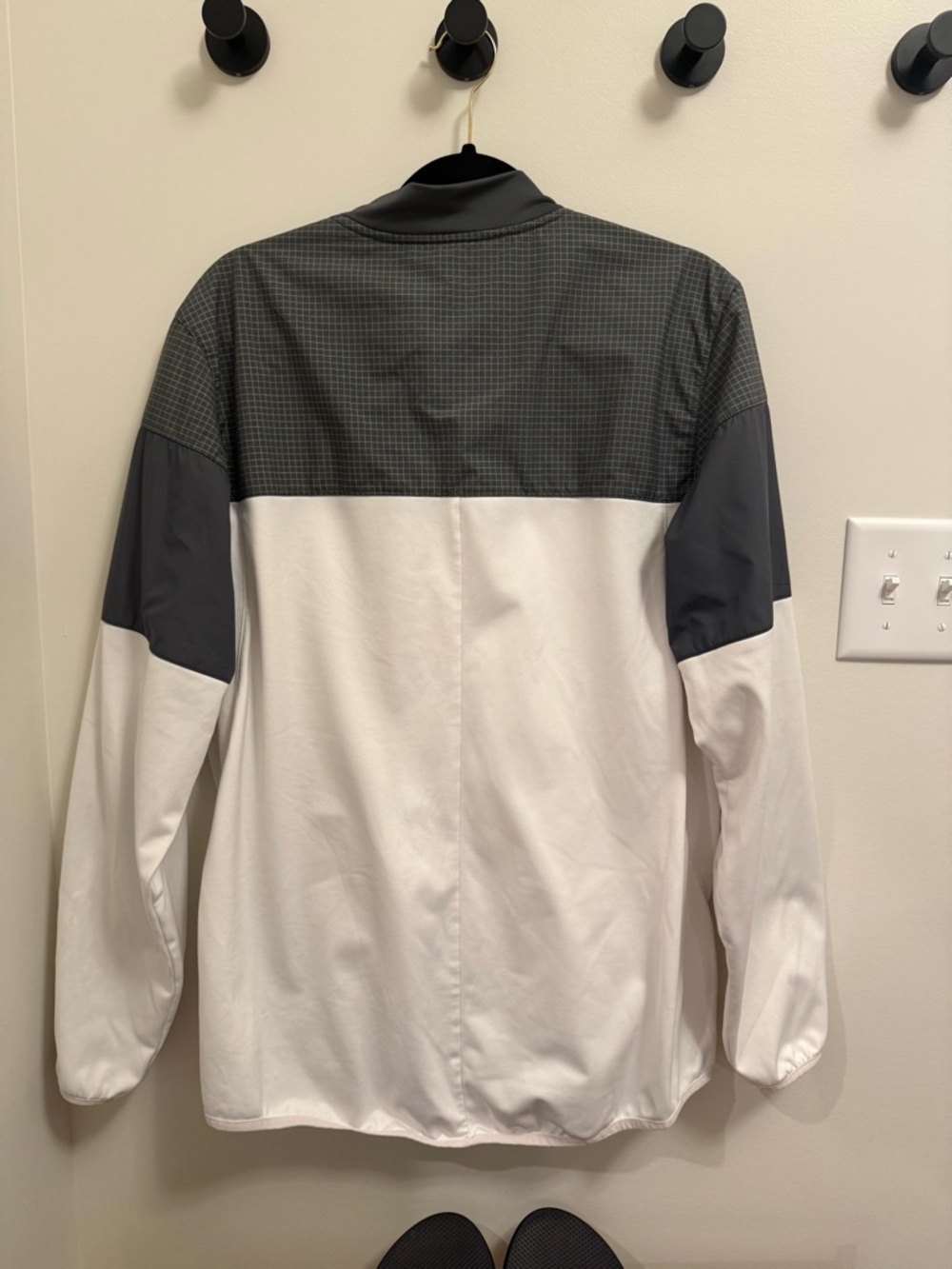 Jordan White and Gray Michigan Full-Zip Performance Jacket - Picture 3 of 4